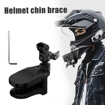 1 комплект для крепления подбородка шлема экшн-камеры для GoPro Hero 12 с поворотом на 360 °, Складное переднее крепление для подбородка, Кронштейн для подбородка шлема