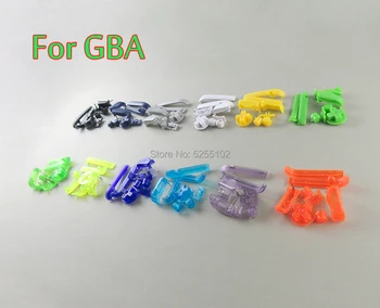 1 комплект Кнопок L R A B, Многоцветные Кнопки, Клавиатуры для Gameboy Advance, Кнопки с рамкой, D-образные панели, Кнопки включения-ВЫКЛЮЧЕНИЯ Для GBA