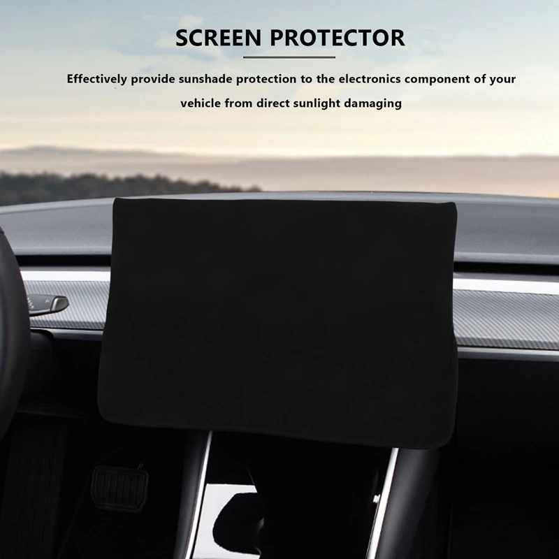 Защитная Крышка Экрана, Защитная Накладка для Дисплея Центральной консоли для Солнцезащитного Козырька Tesla Model 3 и Защиты Экрана Центральной Консоли