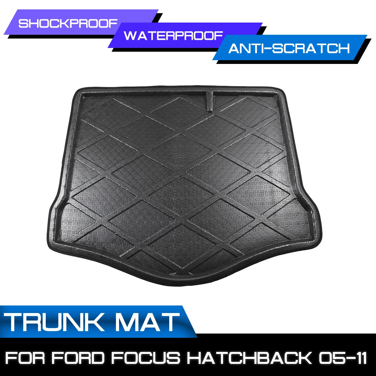 Автомобильный коврик для Ford Focus Хэтчбек 2005 2006 2007 2008-2011, защитное покрытие заднего багажника от грязи