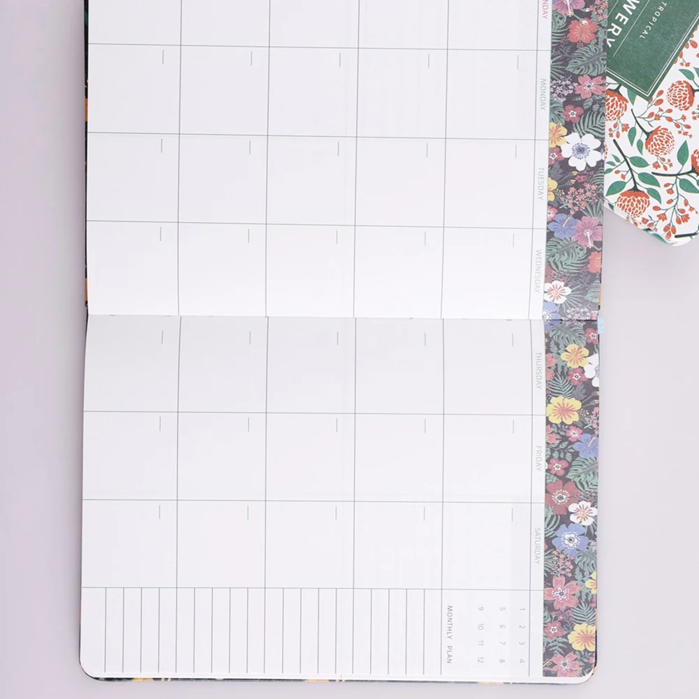 Расписание цветочных мероприятий, записная книжка, дневник, еженедельник, школьные канцелярские принадлежности