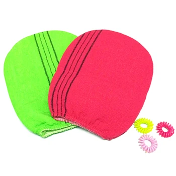 1шт Корейское Итальянское Отшелушивающее полотенце-Скраб для тела с перчатками Зеленый Красный