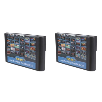 2 мультиигровых картриджа 196 В 1 Лучше, чем 112 в 1 И 126 В 1 Для Sega Mega Drive для PAL И NTSC