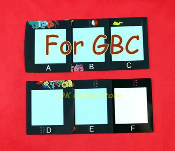 2 шт. сменных пластиковых защитных линз с рисунком для GameBoy Color GBC пластиковая зеркальная панель дисплея