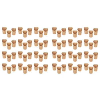 200 Штук стаканчиков для картошки Фри, 14 унций одноразовых принадлежностей для выпечки на вынос, бумажные коробки для попкорна коричневого цвета