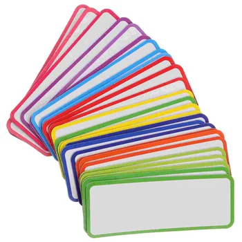 27 шт. Магнитных этикеток, наклеек на белую доску, магнитов на холодильник, стираемых именных карточек, цветных маркеров сухого стирания, доступных для записи