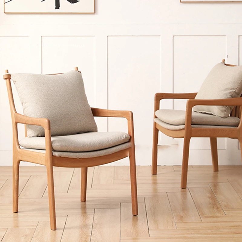 Минималистичные обеденные стулья с подлокотниками, Деревянный удобный Балкон, современное скандинавское кресло, Дизайнерский шезлонг для спальни, мебель для дома GPF40XP