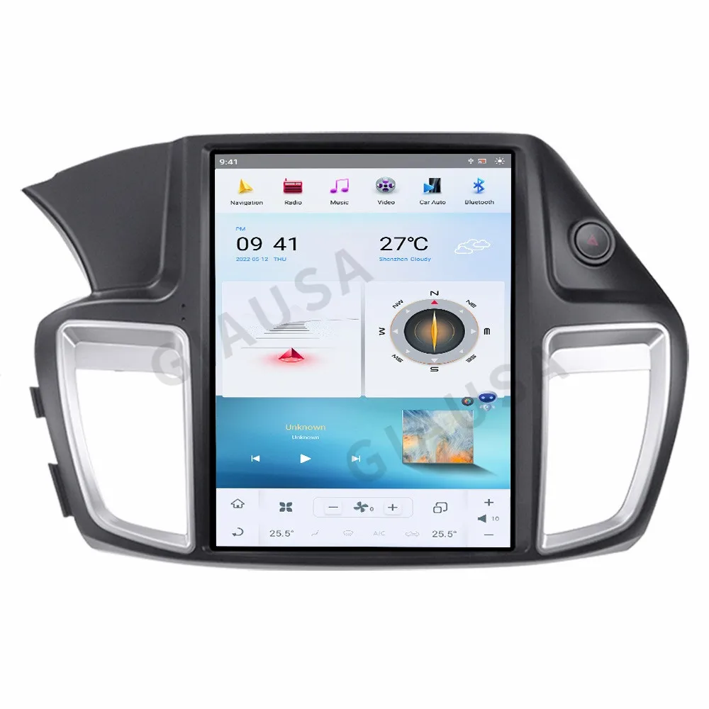 Qualcomm 665 Android 12 Для Honda Accord 9 2013-2017 Автомобильный Мультимедийный плеер в стиле Tesla GPS Радио Стерео С Большим Экраном Головного устройства 5G