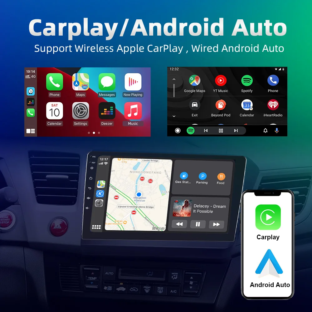 Podofo 2Din Android Автомобильный Радиоприемник Multimidia Видеоплеер Для Mitsubishi Pajero 2006-2020 GPS Навигация 2din Carplay Auto Stereo
