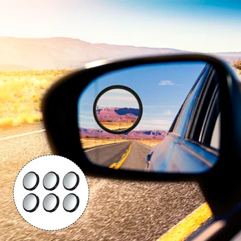3 Пары Вспомогательных Зеркал Заднего Вида Слепая Зона Автомобиля Широкоугольный Пластиковый Выпуклый Авто