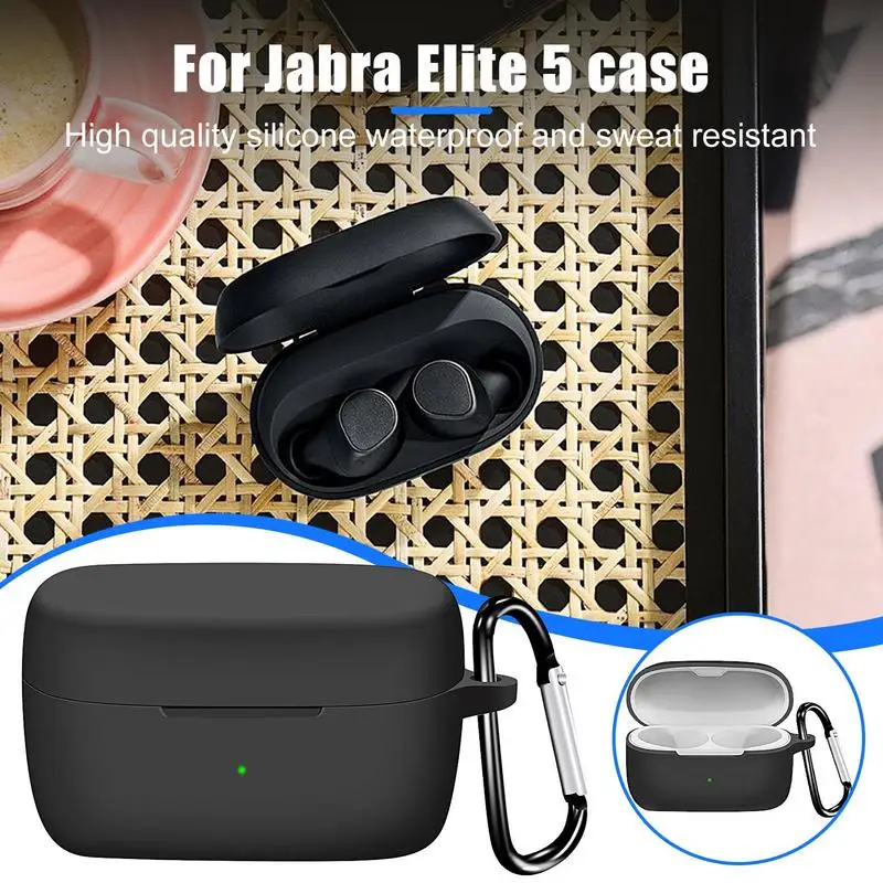 Защитный чехол для наушников, мягкая пылезащитная силиконовая оболочка для наушников Jabra Elite 5, аксессуары для наушников для выездов и повседневной жизни