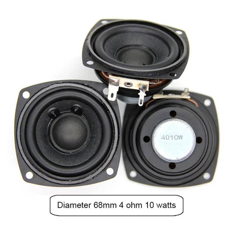 Аудиодинамик 4Ω 10 Вт 66 мм 2,5-Дюймовый Басовый Мультимедийный Громкоговоритель DIY Sound Speaker с Крепежным Отверстием для Домашнего Кинотеатра