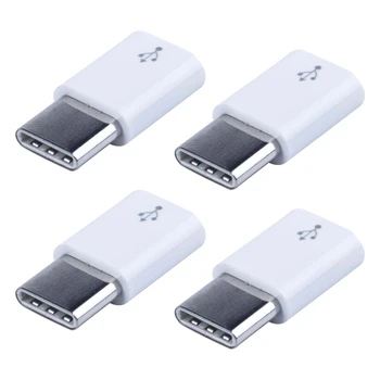 4X Универсальный USB Type C 3.1 штекер к Micro-USB 2.0 5-контактный разъемный адаптер для передачи данных