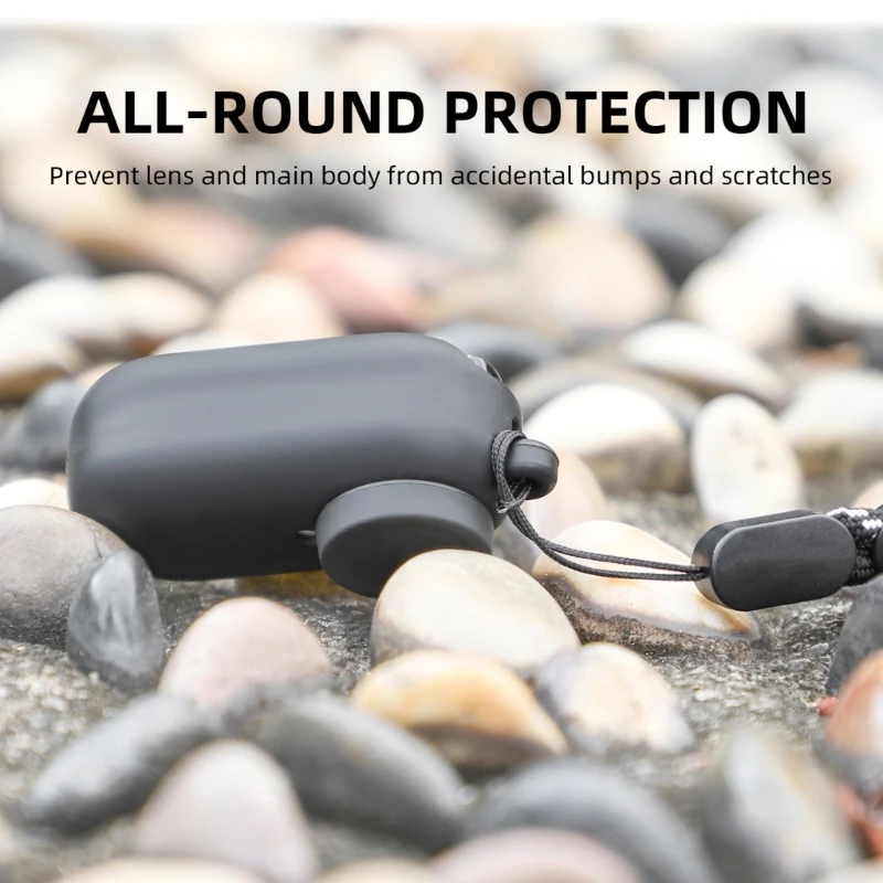 Защитный чехол + силиконовая защита объектива, защитный колпачок для экшн-камеры Insta-360 GO 3 с веревкой для подвешивания на шею