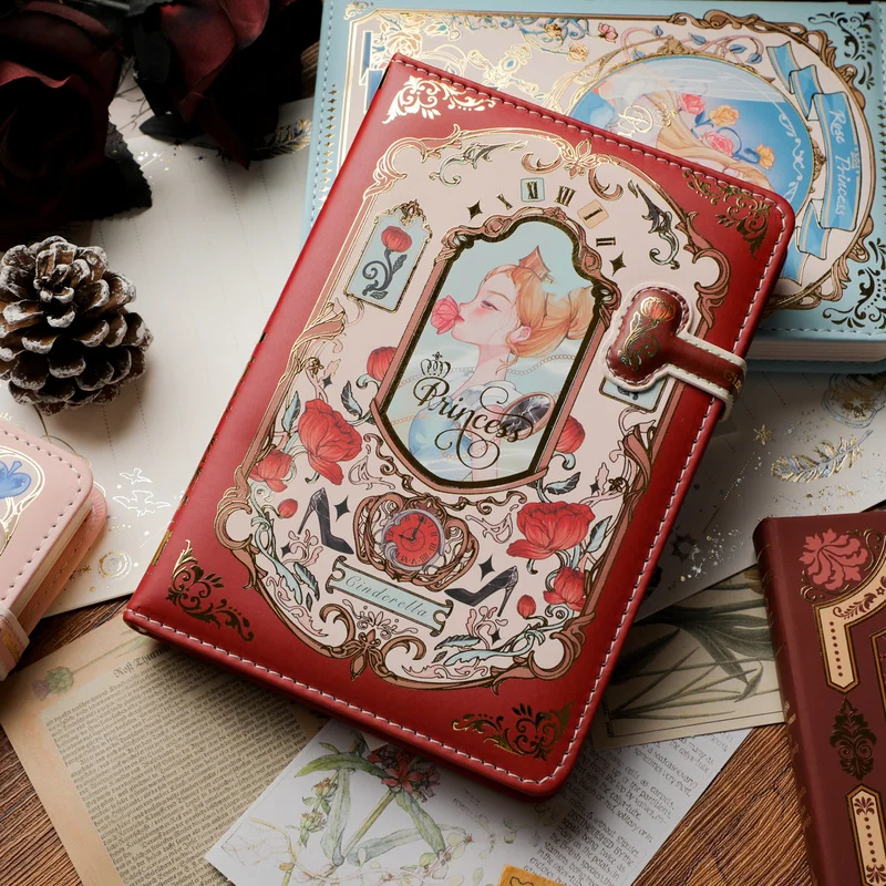 Готическая записка формата А5 С магнитной пряжкой Book Girl Ретро Арт Высококачественная Изысканная Ручная книга Маленькая Индивидуальность Креативный Подарок для ручной книги