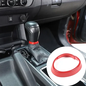 ABS красный для Toyota Tacoma 2016-2022 Ручка переключения передач автомобиля накладка кольца Аксессуары для внутренней отделки