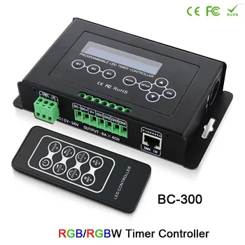 BC-300 Программируемый по времени светодиодный контроллер RGB RGBW световая лента программируемый Таймер света DMX 512 сигнальный контроллер 12 В-36 В 24 В постоянного тока