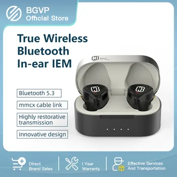 BGVP Q3 Наушники TWS Bluetooth 5.3 Беспроводные Наушники Чехол Для зарядки HIFI Мониторы-вкладыши Наушники Кабель MMCX Неограниченная Выносливость