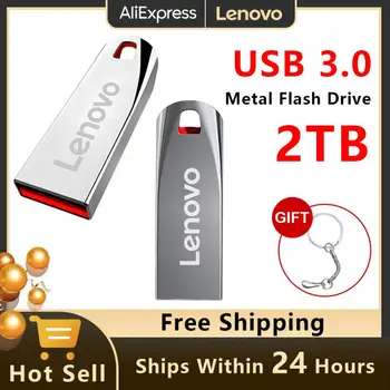 Lenovo USB флэш-накопитель Высокоскоростной флешки USB 3.0 Интерфейс Металлический флэш-диск usb memory stick Флеш-накопитель 2 ТБ 1 ТБ 128 ГБ для ПК