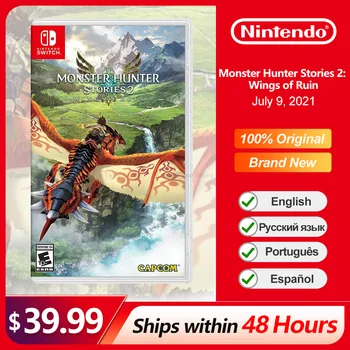 Monster Hunter Stories 2 Wings of Ruin Предлагает игры для Nintendo Switch в жанре 100% Оригинальной физической игровой карты в жанре Приключения для Switch