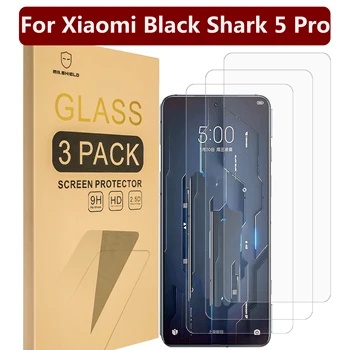 Mr.Shield [3 упаковки] Разработан для Xiaomi Black Shark 5 Pro [Закаленное стекло] [Японское стекло твердостью 9H] Защитная пленка для экрана
