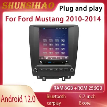 ShunSihao GPS Navi магнитофон Android 12 Для 9,7-дюймового Ford Mustang 2010-2014 Автомобильный Радиоприемник видеоплеер CarPlay Multimedia 128G
