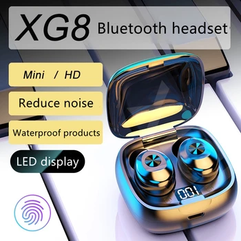 XG8 Bluetooth 5.2 TWS Наушники Спортивная Гарнитура Цифровые Сенсорные Беспроводные Мини-Наушники Стерео Наушники-вкладыши С шумоподавлением