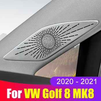 Автомобильный стайлинг, Дверь, Аудио, Динамик, Декор, крышка, Громкоговоритель, 3D Наклейка с отделкой для Volkswagen VW Golf 8 MK8 Аксессуары 2020 2021 2022