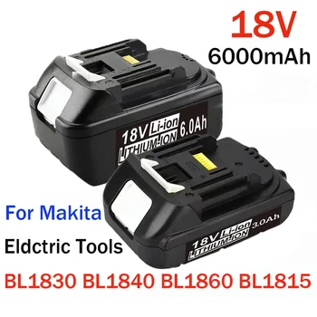 Аккумуляторная батарея Battool 18 В 3.0/4.0/6.0/9.0 Литий-ионный аккумулятор емкостью 1 Ач для Makita BL1830 BL1815 BL1860 BL1840, Сменный аккумулятор для электроинструмента