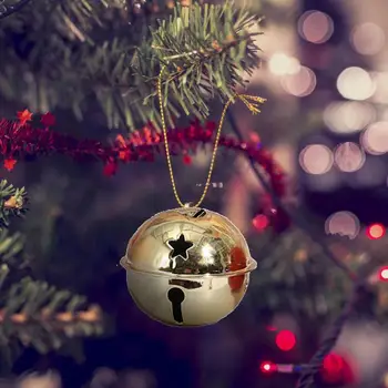 Веселая Рождественская елка Jingle Bells Металлический Колокольчик с вырезами в виде звездочек Винтажные колокольчики для настенного венка и гирлянды на окне