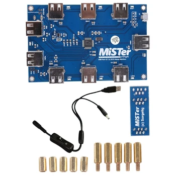 Высококачественная ручная сварка 5 В постоянного тока для MisTer USB Hub V2.1 Плата для MisTer FPGA 7 USB-портов Изящная замена Par