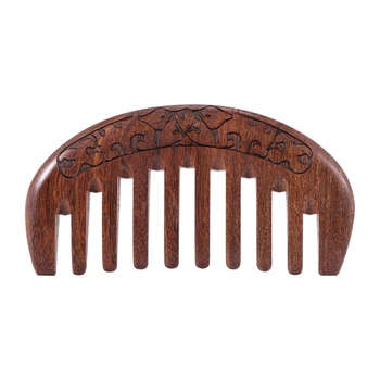Деревянная расческа Деревянная расческа для волос натуральная расческа-Антистатический массаж через расческу (зубья шириной в цветок)