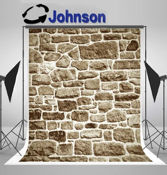 ДЖОНСОН Светло-серый фон для Каменной стены Высококачественная Компьютерная печать фонов для фотосъемки вечеринок