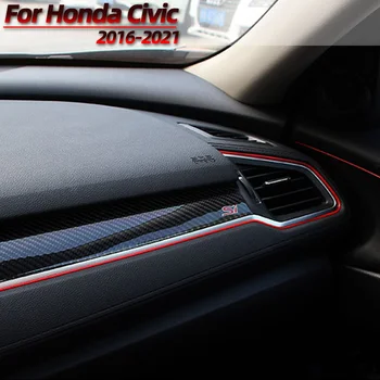 Для Honda Civic 10-го поколения 2016-2021 Внутренняя декоративная линия 5 м Дверная панель Отделка выхода кондиционера Автоаксессуар