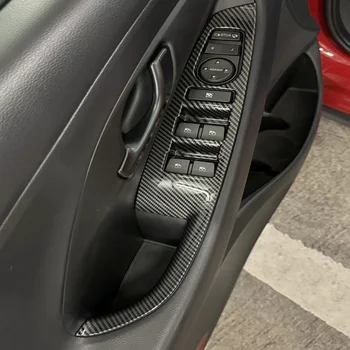 Для Hyundai i30 N 2018-2023 Хэтчбек LHD Кнопка Включения Стеклоподъемника Отделка Крышки Рамы Накладка На Подлокотник Двери Крышка Панели Внутренних Молдингов