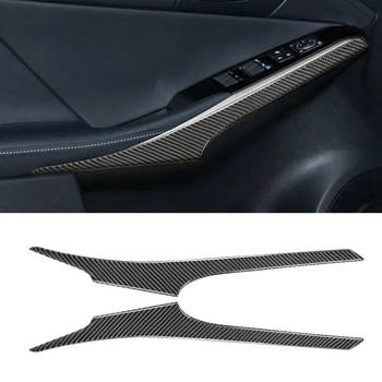 Для Lexus IS250 IS200T IS300 IS350 2013-2019 Углеродное волокно Крышка панели подлокотника двери автомобиля, наклейка на детали отделки