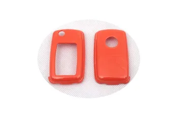 Жесткий пластиковый защитный чехол для дистанционного ключа без ключа (глянцевый оранжевый) Для Фольксваген MK4/MK5