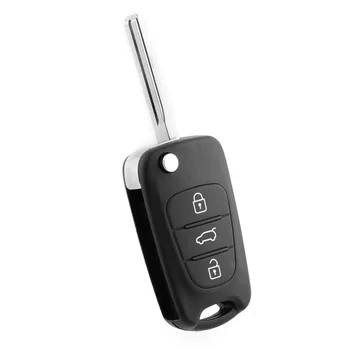 Замена корпуса автомобильного ключа, 3 кнопки, Откидной чехол для дистанционного ключа, Пустая крышка для Kia SORENTO SPORTAGE CERATO RIO, неразрезное лезвие
