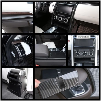Карбоновое волокно ABS Хромированная отделка центральной крышки салона автомобильные аксессуары для Land Rover Discovery 5 LR5 2017 - 2018 Автомобильный стайлинг