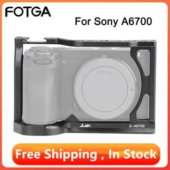 Клетка для камеры FOTGA для Sony A6700, ручка для видеокамеры из алюминиевого сплава, крепление для холодного башмака 1/4 Arca-Швейцарские аксессуары для фотографии