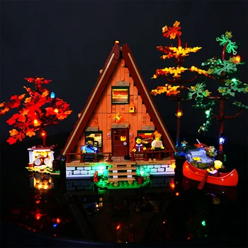 Комплект радиоуправляемой светодиодной Подсветки для LEGO 21338 A-Frame Cabin Building Blocks Bricks Toy (Только светодиодная Подсветка, Модель без блоков)