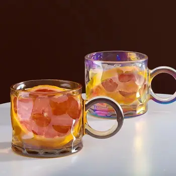 Корейская простая высококачественная кружка ins пара чашек для воды из утолщенного термостойкого стекла кофейная чашка из стекла