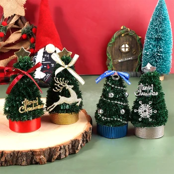 Кукольный домик 1: 12, миниатюрная рождественская елка, мини-рождественское украшение для дома, микро-ландшафтный декор, игрушки, аксессуары для кукольного домика