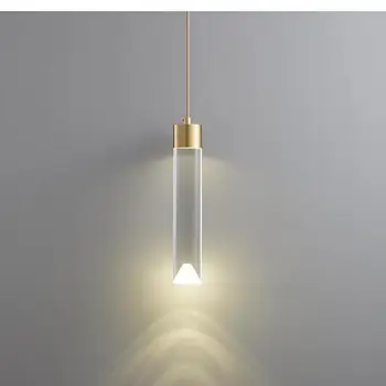 Медный шнур для подвесного светильника в стиле Home deco crystal, светодиодный подвесной светильник, хрустальная лампа в помещении, столовая, кухня, освещение повседневной жизни