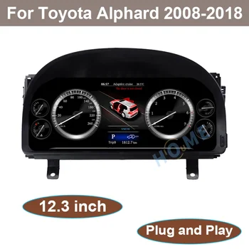 Модификация мультимедийной приборной панели с ЖК-дисплеем для Toyota Alphard 2008-2018, цифровой измеритель скорости в кабине пилотов