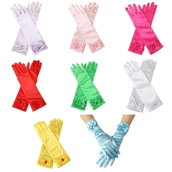 Модные детские перчатки с двухслойным бантом, перчатки для рождественских представлений