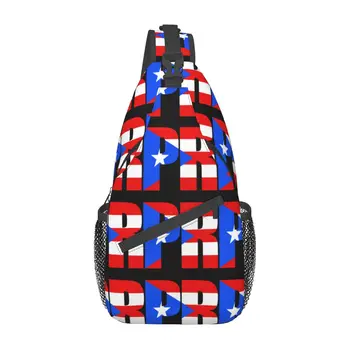 Мужская сумка через плечо с флагом Пуэрто-Рико, сумка через плечо для женщин, противоугонная нагрудная сумка для короткой поездки, сумка-мессенджер