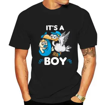 Мужская футболка It'S A BOY Blue Stork Baby Binkie Подарок на рождение, футболка, женская футболка