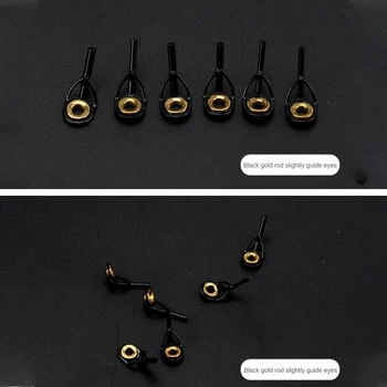 Направляющее кольцо для верхней удочки Наконечник лески 0,9 мм-1,6 мм Кольца для ушей из нержавеющей стали Комплект удочек для ремонта и замены аксессуаров