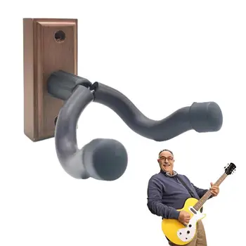 Настенная вешалка для гитары, настенная деревянная вешалка для гитары, Деревянная подставка для гитары, Настенный кронштейн для акустических гитар, укулеле